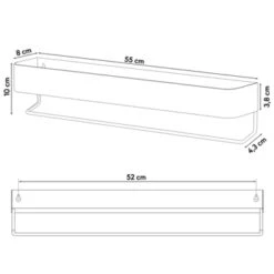 Sealskin Brix Wandrek Met Handdoekrek 55 Cm Wit -Prachtige Badkamerwinkel 123 10