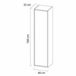Tiger Helsinki Kolomkast 40 Cm Naturel Eiken -Prachtige Badkamerwinkel 123 1017