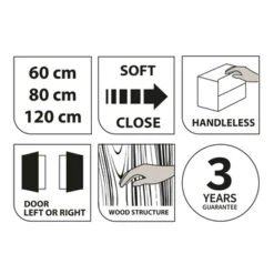TIGER S-line Spiegelkast Chalet Eik 120cm -Prachtige Badkamerwinkel 123 1077