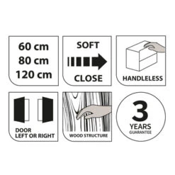 TIGER S-line Spiegelkast 60cm Chalet Eiken -Prachtige Badkamerwinkel 123 1085