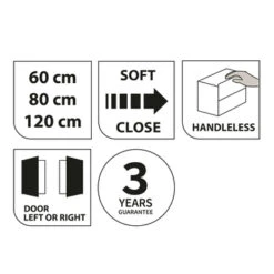 Tiger Spiegelkast S-Line 80cm Sneeuwwit -Prachtige Badkamerwinkel 123 1093