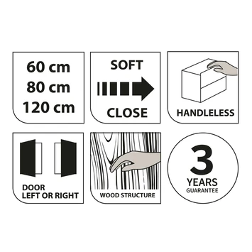 TIGER S-line Spiegelkast 80 Naturel Eik 6 TIGER S-line Spiegelkast 80 Naturel Eik - Afbeelding 4