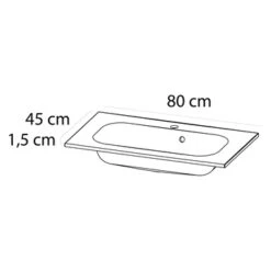 Tiger Reverse Meubelset 80 Cm Met 2 Lades Chalet Eik / Mat Zwart Inclusief Oval Wastafel Mat Zwart -Prachtige Badkamerwinkel 123 1158