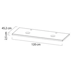 Tiger Maryport Badkamermeubelset 120 Cm Mat Wit Met Licht Eiken Houten Wasblad, Keramische Opzetkom En Matzwarte Grepen -Prachtige Badkamerwinkel 123 1197