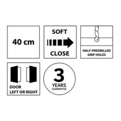 Tiger Maryport Hoge Kolomkast 40 Cm Mat Wit Met Matzwarte Greep 13 Tiger Maryport Hoge Kolomkast 40 Cm Mat Wit Met Matzwarte Greep -Prachtige Badkamerwinkel 123 1202