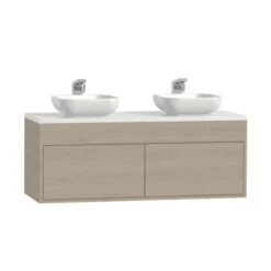 Tiger Helsinki Badkamermeubel 120 Cm Naturel Eiken Met Waskom