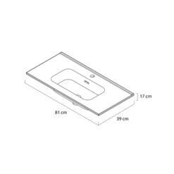 Tiger Badmeubelset Pocket 80 Cm Met 2 Lades Wit -Prachtige Badkamerwinkel 123 1318