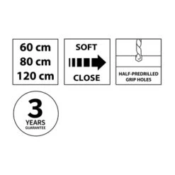 Tiger Maryport Badkamermeubelset 80 Cm Mat Wit Met Matzwarte Polybeton Wastafel En Matzwarte Grepen -Prachtige Badkamerwinkel 123 1346