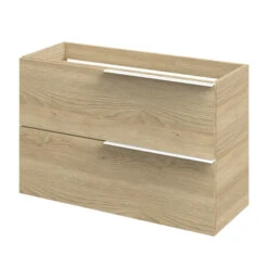 Tiger Badmeubelset Pocket 100 Cm Met 2 Lades Naturel Eik Incl. Looppoten -Prachtige Badkamerwinkel 123 1384