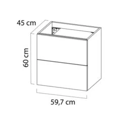 Tiger Badkamermeubel Studio 60cm Hoogglans Wit/witte Waskom Met Vierkante Greep 22 Tiger Badkamermeubel Studio 60cm Hoogglans Wit/witte Waskom Met Vierkante Greep -Prachtige Badkamerwinkel 123 1459