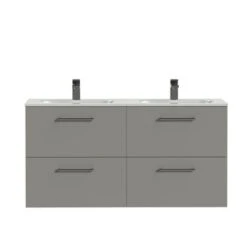 Tiger Badkamermeubel Studio 120cm Matgrijs/wit Met Ronde Greep