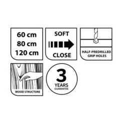 Tiger Badkamermeubel Studio 60cm Chalet Eik/witte Waskom Met Vierkante Greep -Prachtige Badkamerwinkel 123 1523