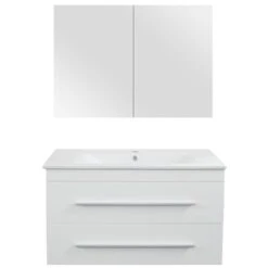Style Badmeubelset Mat Wit 90 Cm