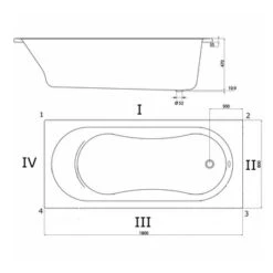Sealskin Douchebad Optimo Acryl 80x180x48 Cm -Prachtige Badkamerwinkel 123 1560