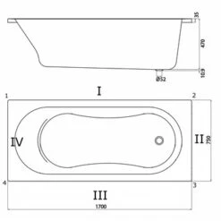 Sealskin Bad Optimo Acryl 75x170x48 Cm -Prachtige Badkamerwinkel 123 1589
