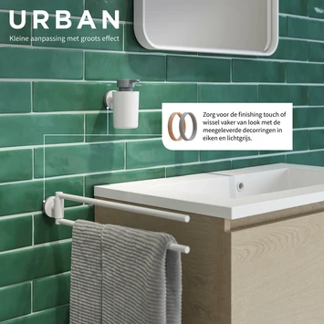 Tiger Handdoekhouder Urban 2-Armig Wit 10 Tiger Handdoekhouder Urban 2-Armig Wit - Afbeelding 8