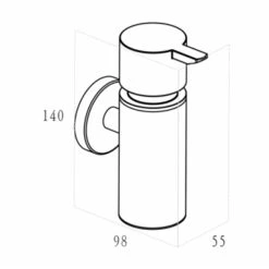 Marho Zeepdispenser Luxor Geborsteld Rvs -Prachtige Badkamerwinkel 123 1720
