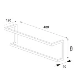 Sealskin Carré Handdoekrek 48 Cm Wit -Prachtige Badkamerwinkel 123 1824
