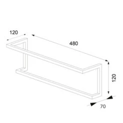 Sealskin Carré Handdoekrek 48 Cm Wit -Prachtige Badkamerwinkel 123 1828
