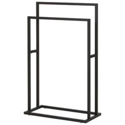 Sealskin Carré Handdoekrek Vrijstaand Zwart -Prachtige Badkamerwinkel 123 1835