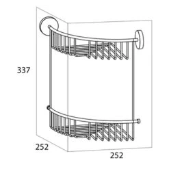 Handson Hoekkorf Smart Dubbel Groot RVS -Prachtige Badkamerwinkel 123 1842