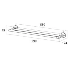 Tiger Handdoekhouder Noon Dubbel Zwart -Prachtige Badkamerwinkel 123 1859