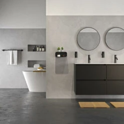 Tiger Wandrek/douchemand 2-store 25cm Zwart -Prachtige Badkamerwinkel 123 1918