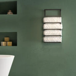 Sealskin Carré Handdoekrek Groot Zwart -Prachtige Badkamerwinkel 123 1953