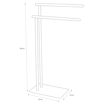 Sealskin Handdoekrek Brix Metaal Wit 10 Sealskin Handdoekrek Brix Metaal Wit - Afbeelding 8
