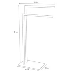 Sealskin Handdoekrek Tube Metaal Wit -Prachtige Badkamerwinkel 123 1994