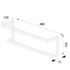 Sealskin Carré Handdoekrek 48 Cm Zwart -Prachtige Badkamerwinkel 123 2001