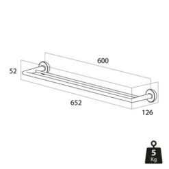 Tiger Handdoekhouder Cooper Dubbel -Prachtige Badkamerwinkel 123 2017