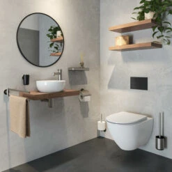 Tiger 2-armig Handdoekrek Cooper RVS/zwart -Prachtige Badkamerwinkel 123 2021