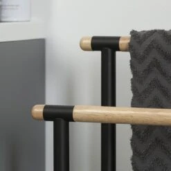 Sealskin Handdoekrek Brix Metaal Zwart -Prachtige Badkamerwinkel 123 2045