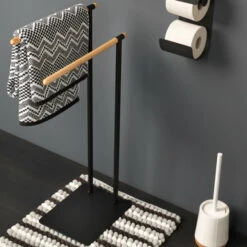 Sealskin Handdoekrek Brix Metaal Zwart -Prachtige Badkamerwinkel 123 2047