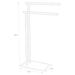 Sealskin Handdoekrek Brix Metaal Zwart -Prachtige Badkamerwinkel 123 2048