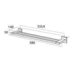 Tiger Dubbel Handdoekrek Items Chroom -Prachtige Badkamerwinkel 123 2065