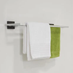 Tiger Dubbel Handdoekrek Zenna Chroom/Wengé -Prachtige Badkamerwinkel 123 2085