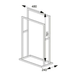 Sealskin Carré Handdoekrek Vrijstaand Wit 15 Sealskin Carré Handdoekrek Vrijstaand Wit -Prachtige Badkamerwinkel 123 2092