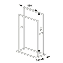 Sealskin Carré Handdoekrek Vrijstaand Wit 16 Sealskin Carré Handdoekrek Vrijstaand Wit -Prachtige Badkamerwinkel 123 2093