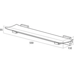 Tiger Planchet Zenna Chroom/Wengé -Prachtige Badkamerwinkel 123 2152