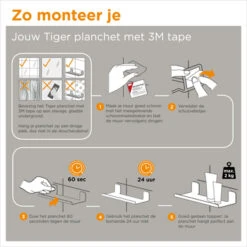 Tiger Planchet Colar 18 Cm Zwart -Prachtige Badkamerwinkel 123 2228