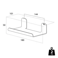 Tiger Planchet Colar 18 Cm Zwart -Prachtige Badkamerwinkel 123 2229