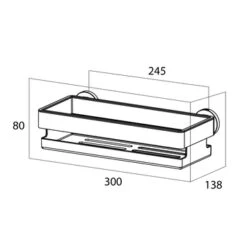 Tiger Noon Douchemand 30 X 8 X 13,8 Cm Inox -Prachtige Badkamerwinkel 123 2244