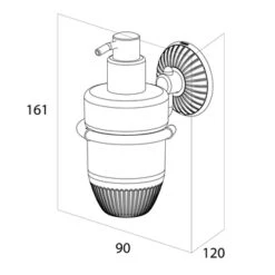Tiger Ivy Zeepdispenser 200ml Chroom/wit Keramiek -Prachtige Badkamerwinkel 123 2299