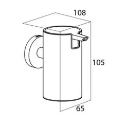 Tiger Zeepdispenser Boston Groot Hangend RVS -Prachtige Badkamerwinkel 123 2442