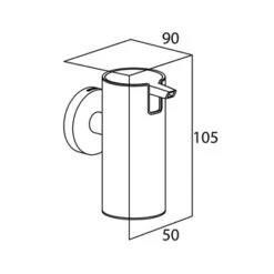 Tiger Zeepdispenser Boston Hangend Geborsteld RVS -Prachtige Badkamerwinkel 123 2454