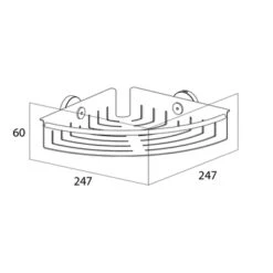 Tiger Hoekkorf Boston Groot Chroom -Prachtige Badkamerwinkel 123 2526
