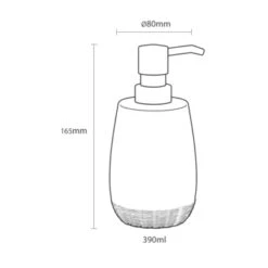 Sealskin Zeepdispenser Braid Lichtgrijs -Prachtige Badkamerwinkel 123 2673