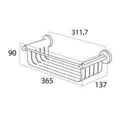 Tiger Wandkorf Boston RVS -Prachtige Badkamerwinkel 123 2793